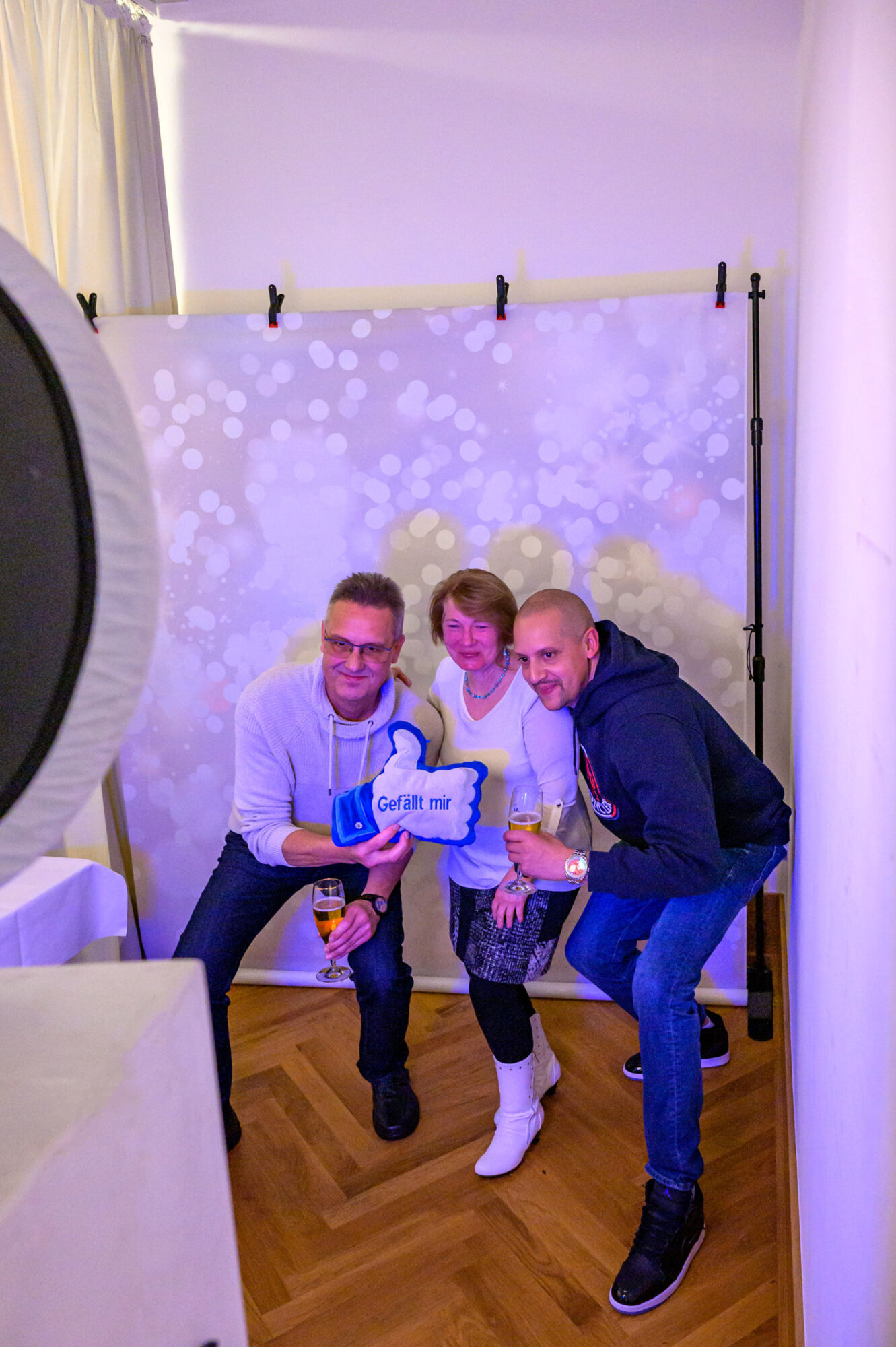 Mitarbeiter in der Fotobox