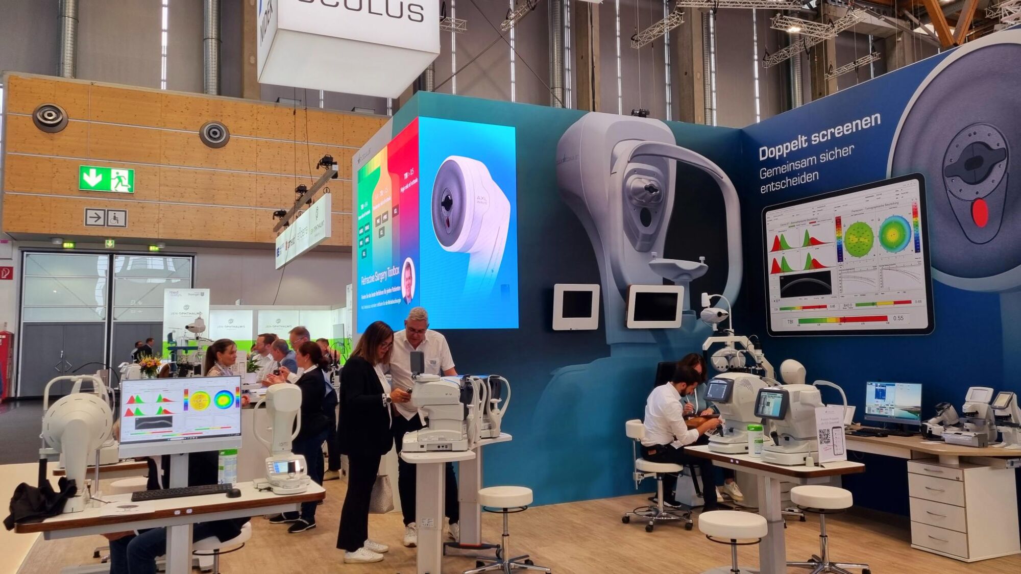 Das Thema am OCULUS Stand: „Doppelt screenen – Gemeinsam sicher entscheiden“.
