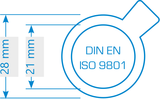 DIN EN ISO 9801 – tls-Messgläser (trial lens small): Fassungsdurchmesser von 28 mm (Linsendurchmesser 21 mm) DIN EN ISO 9801 - tls-Messgläser (trial lens small): Fassungsdurchmesser von 28 mm (Linsendurchmesser 21 mm)